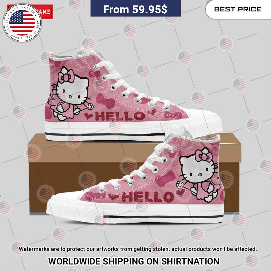 Hello Kitty Louis Vuitton Air Jordan High Top Shoes - Tagotee