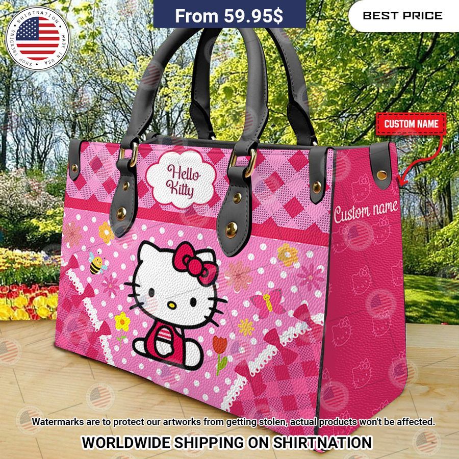 Hello Kitty CUSTOM Leather Handbag Natural and awesome