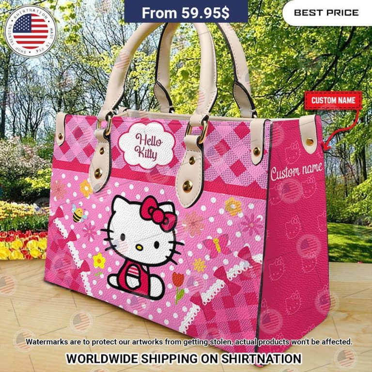 Hello Kitty CUSTOM Leather Handbag Studious look