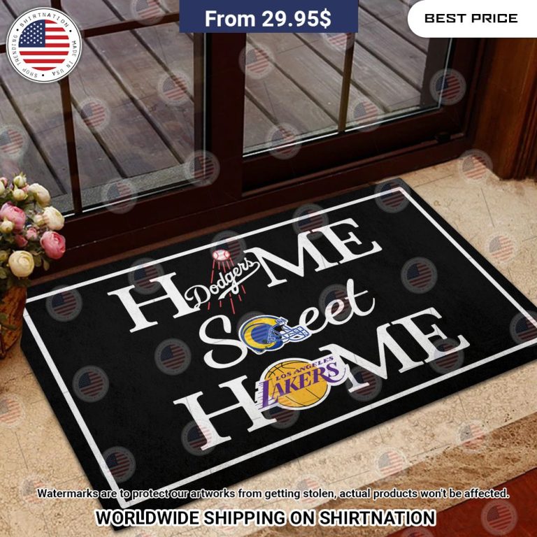 home sweet home los angeles dodgers los angeles rams los angeles lakers doormat 3 160.jpg