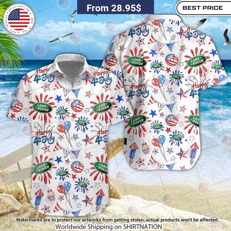 Land Rover Happy Independence Day 4th July Hawaiian Shirt Speechless