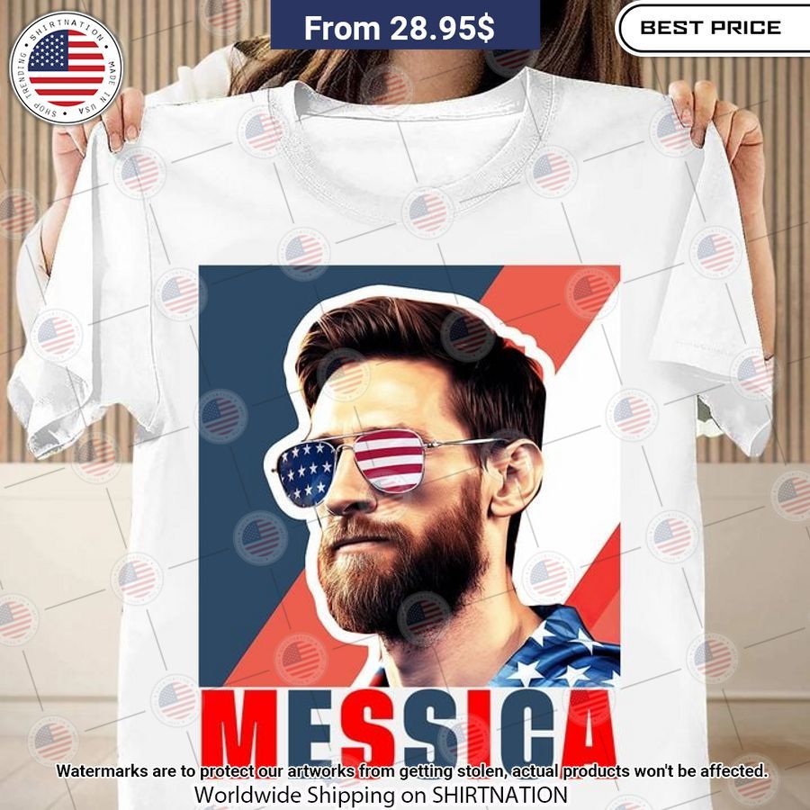 Lionel Messi Messica 4th July T Shirt Selfie expert