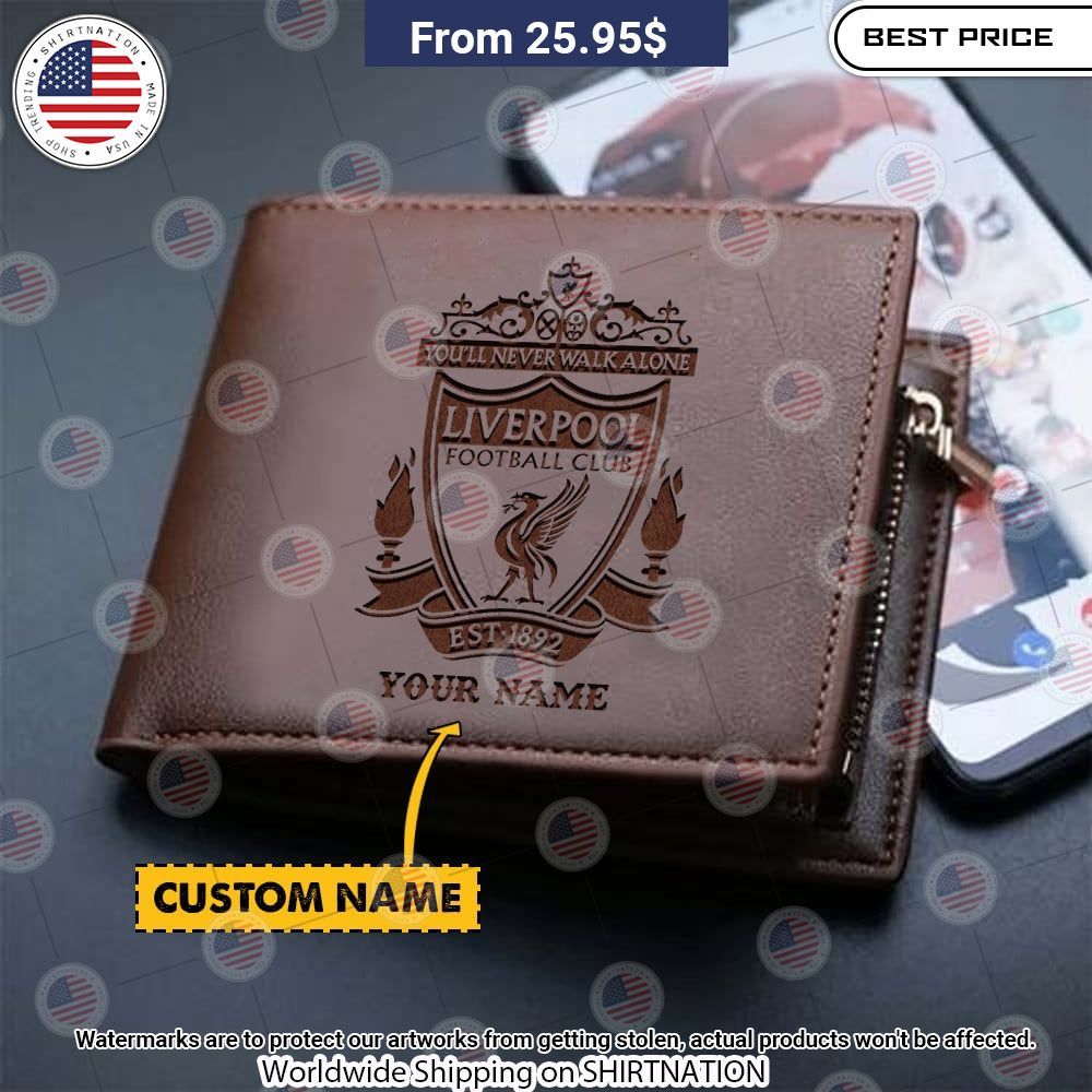 BEST Liverpool You Never Walk Alone Custom Leather Wallets