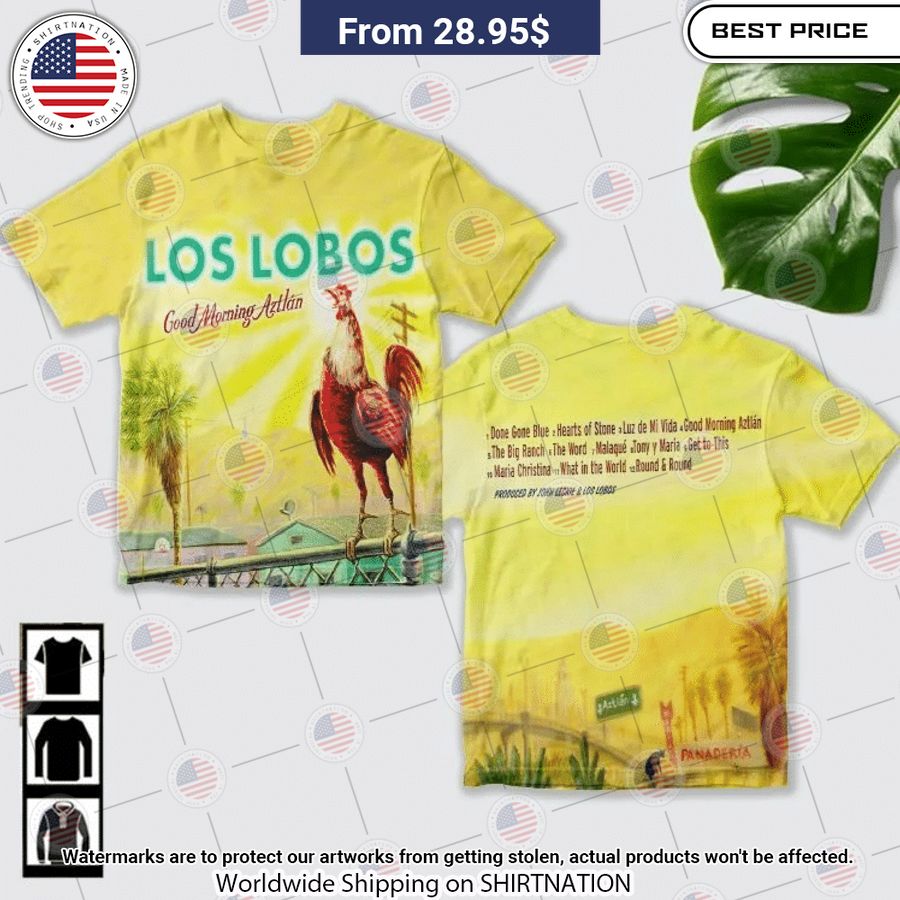 Los Lobos Good Morning Aztlan Album Shirt Studious look