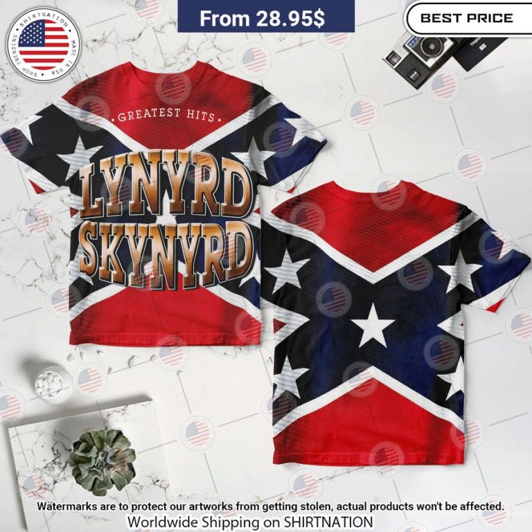 Lynyrd Skynyrd Greatest Hits Album Shirt Radiant and glowing Pic dear