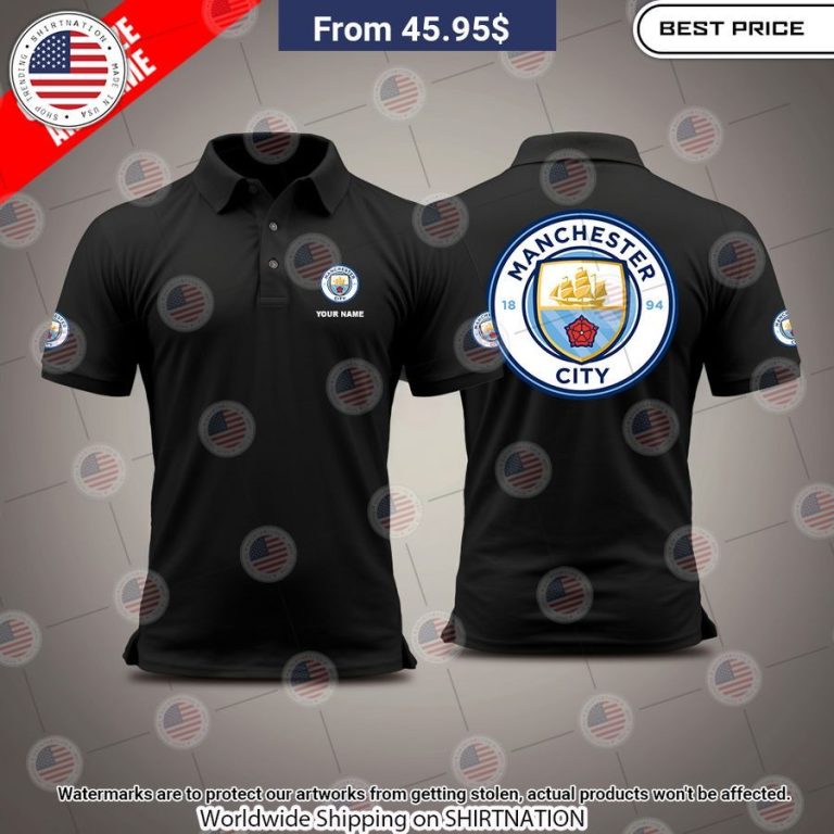 Manchester City CUSTOM Polo Shirt Studious look