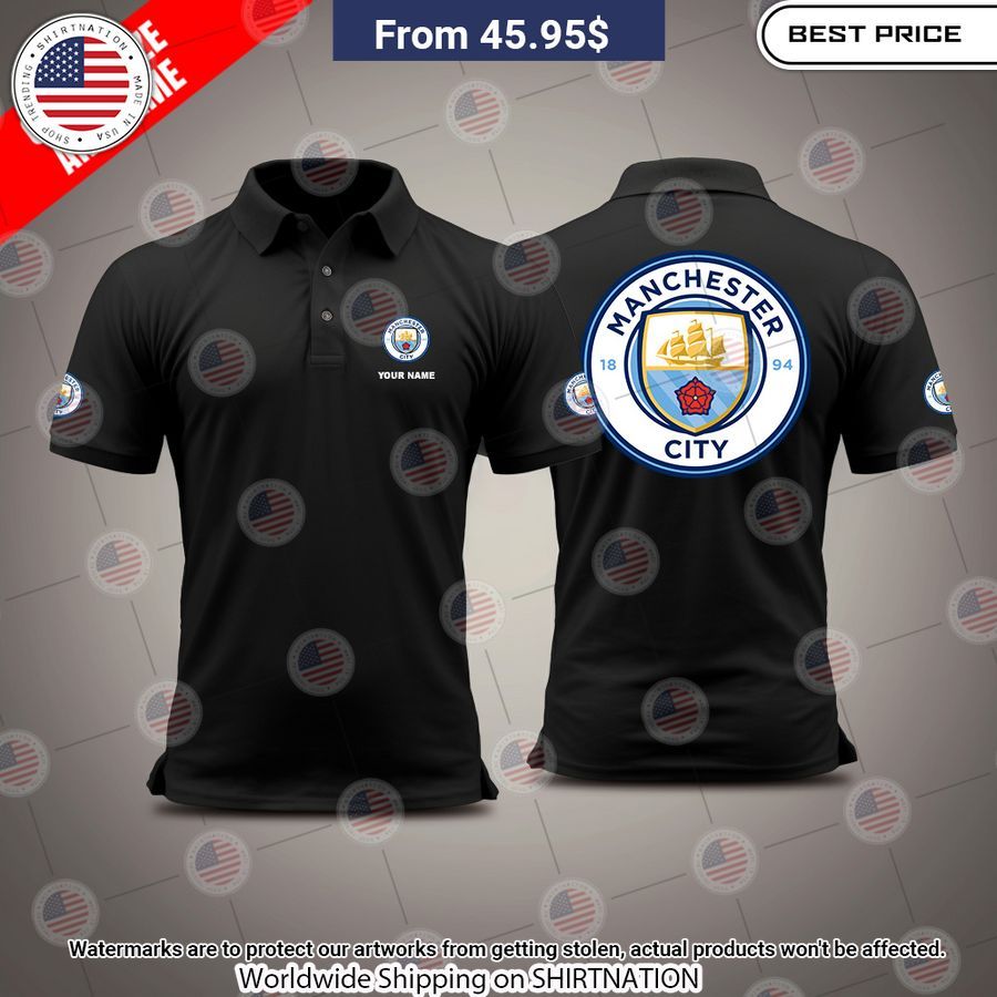 Manchester City CUSTOM Polo Shirt Studious look