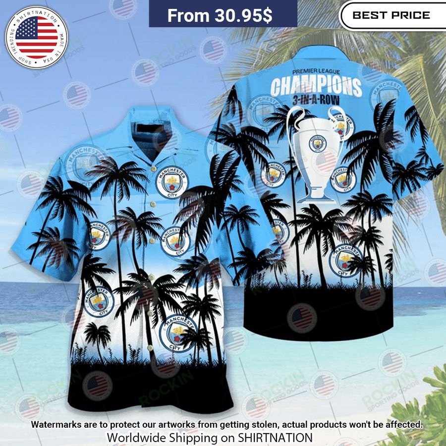 Manchester City Premier League Champions Hawaiian Shirt