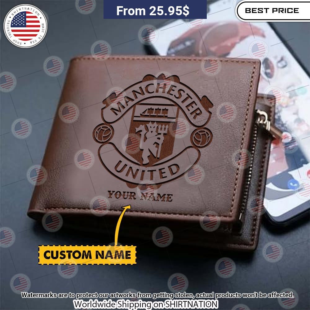 Manchester United Personalized Leather Wallet Pic of the century