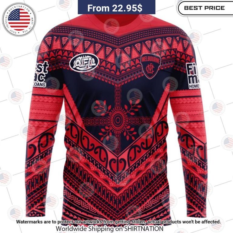 Melbourne Football Club Pasifika Custom Shirt Long time