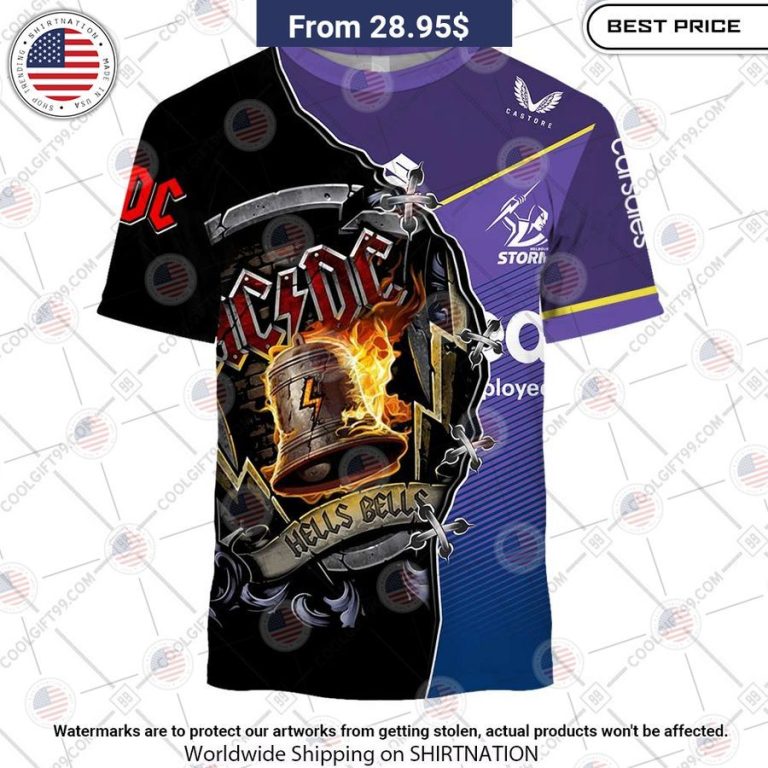 Melbourne Storm ACDC Hells Bells CUSTOM Hoodie Good one dear