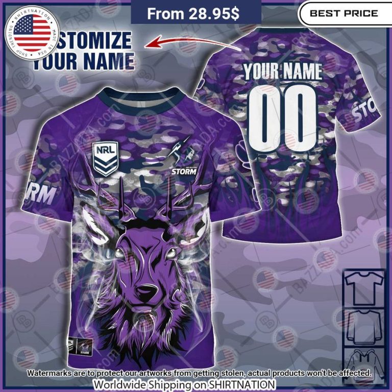 Melbourne Storm Deer Hunting CUSTOM T Shirt Selfie expert