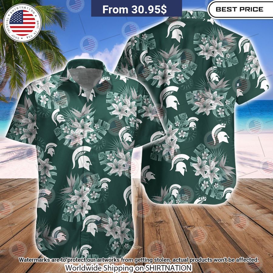 Michigan State Spartans Football Hawaiian Shirt This is awesome and unique