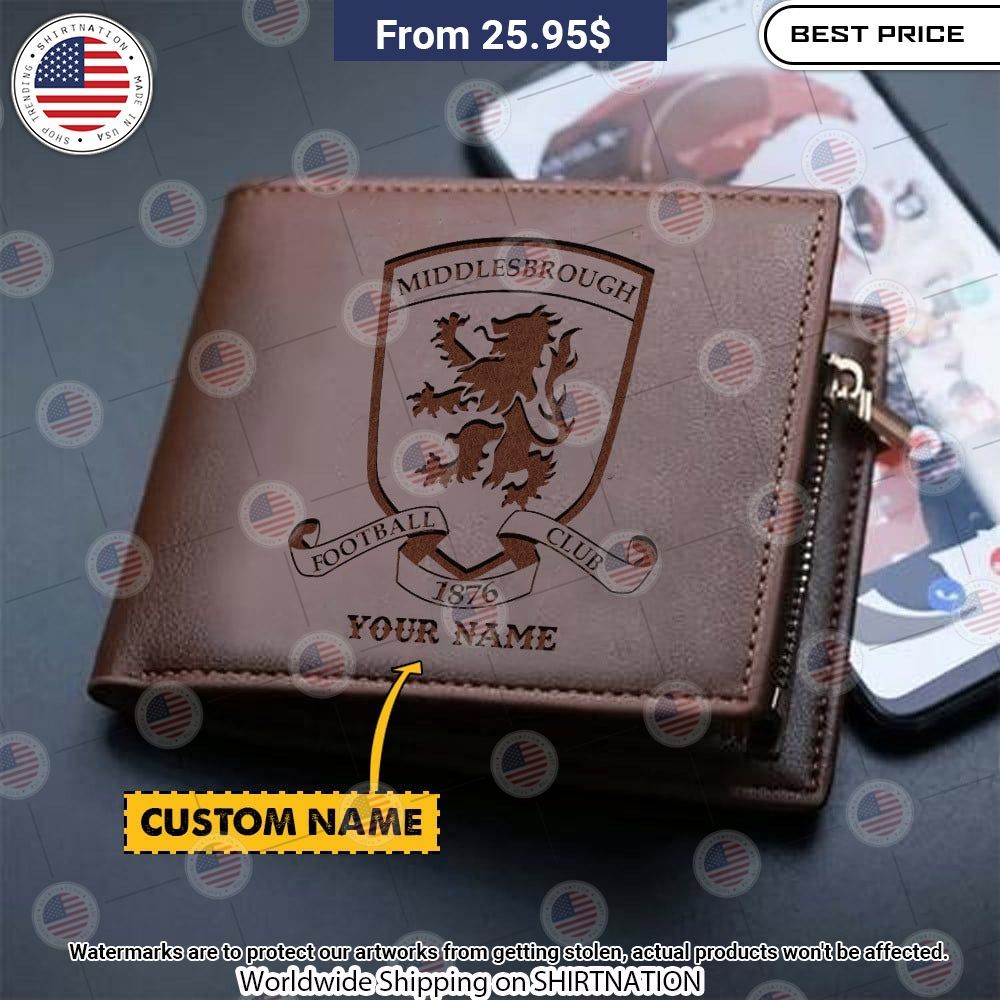 Middlesbrough F.C. Personalized Leather Wallet Nice bread, I like it