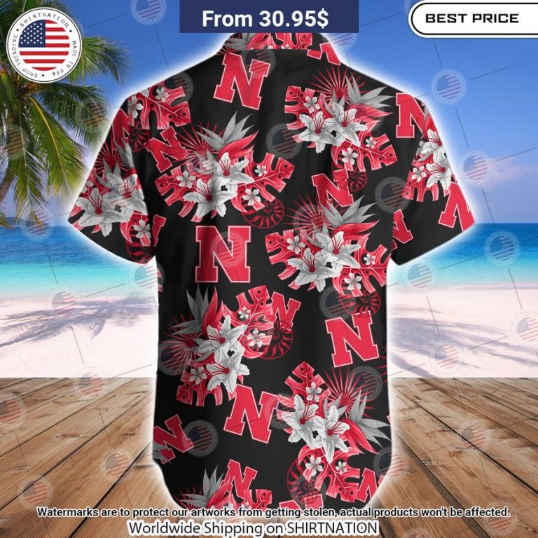 Nebraska Cornhuskers Tide Football Hawaiian Shirt Lovely smile