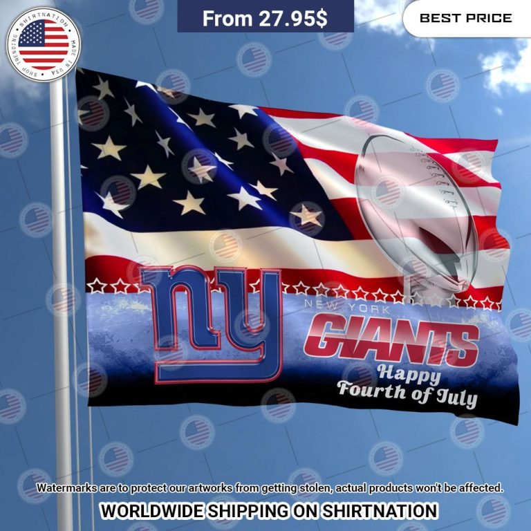 New York Giants Happy Fourth of July Flag Loving click