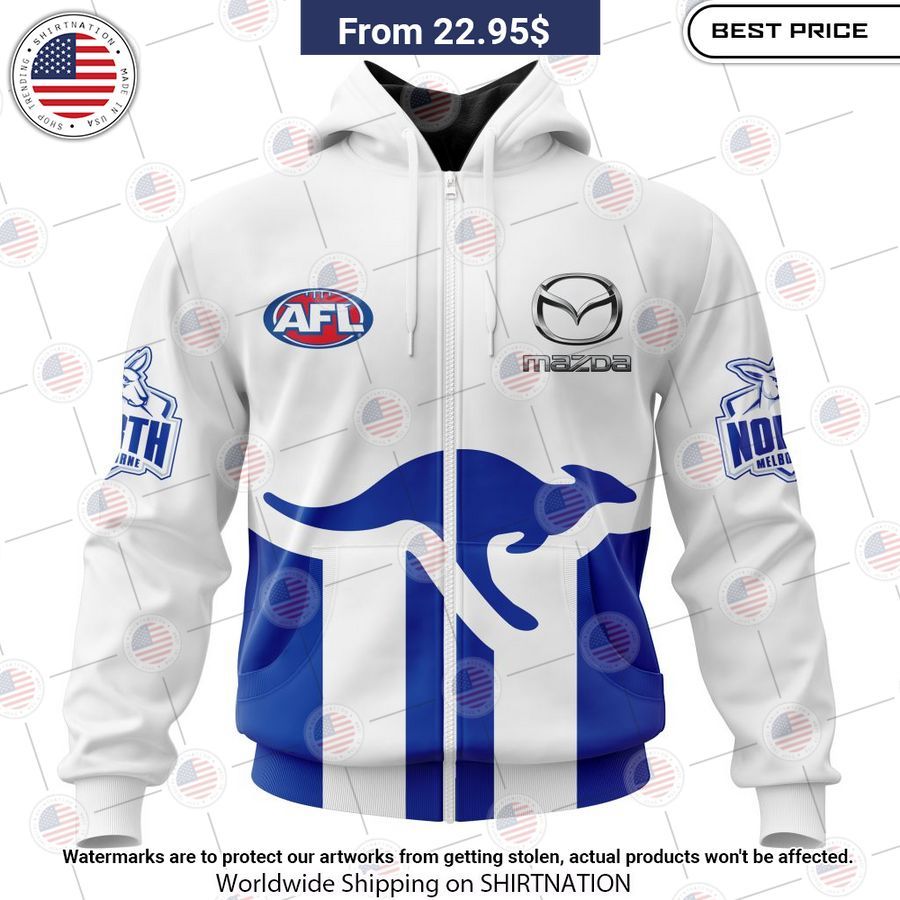 North Melbourne Football Club Away 2023 Custom Shirt Generous look