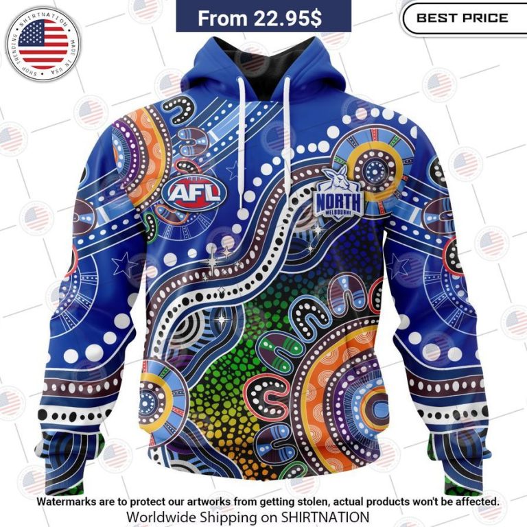 North Melbourne Football Club Indigenous Custom Shirt You look lazy