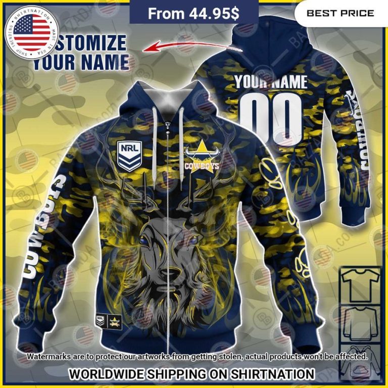 North Queensland Cowboys Deer Hunting CUSTOM Hoodie Selfie expert