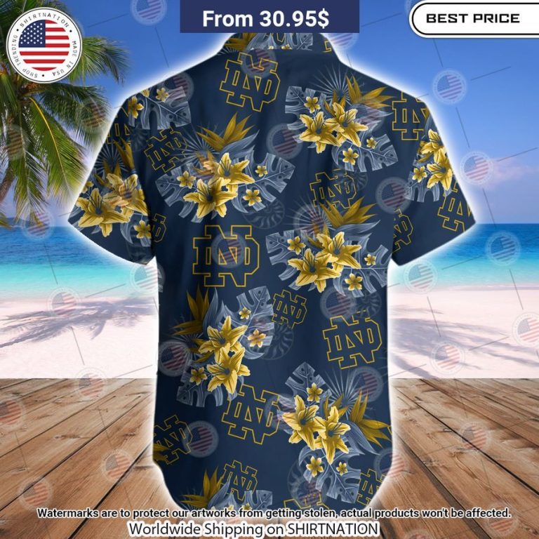 Notre Dame Fighting Irish Tide Football Hawaiian Shirt Natural and awesome