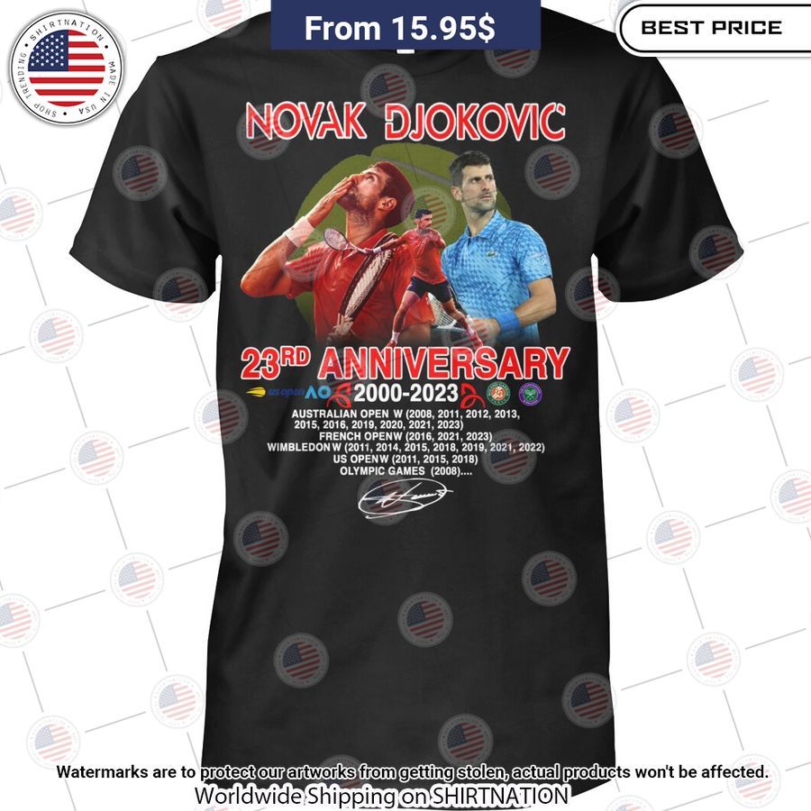 Novak Djokovic 23rd Anniversary T Shirt It is more than cute