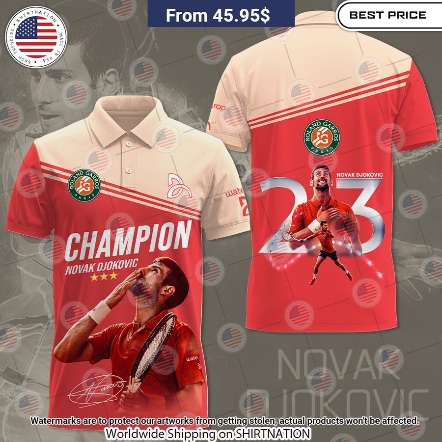 Novak Djokovic Champion Polo Shirt Mesmerising