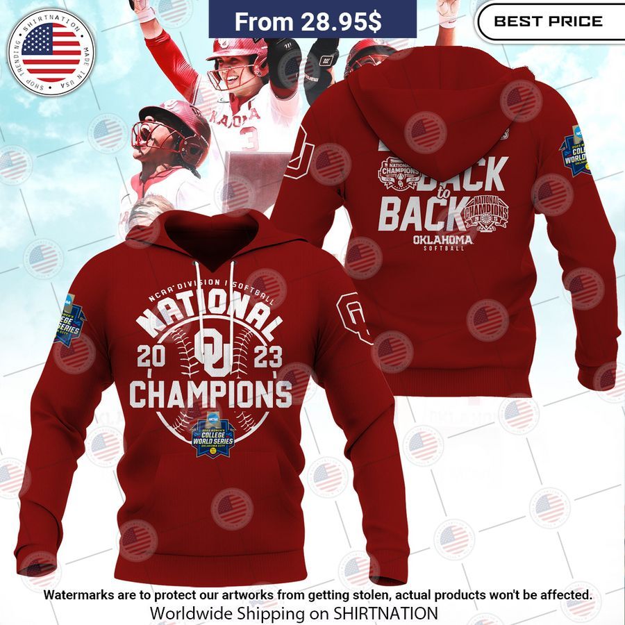 Oklahoma Sooners NCAA Softball National Champions Hoodie Unique and sober