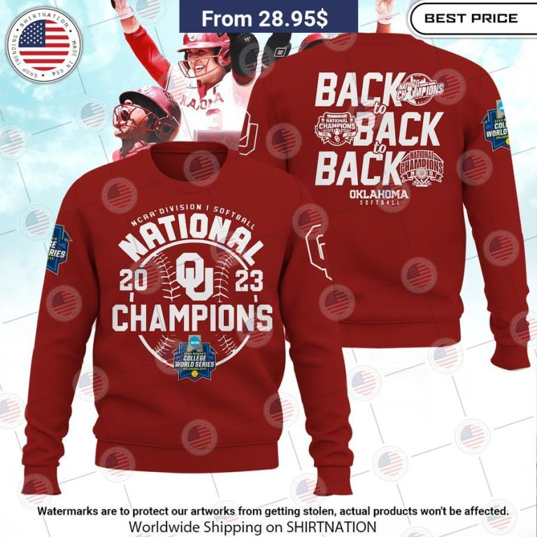 Oklahoma Sooners NCAA Softball National Champions Hoodie Loving click