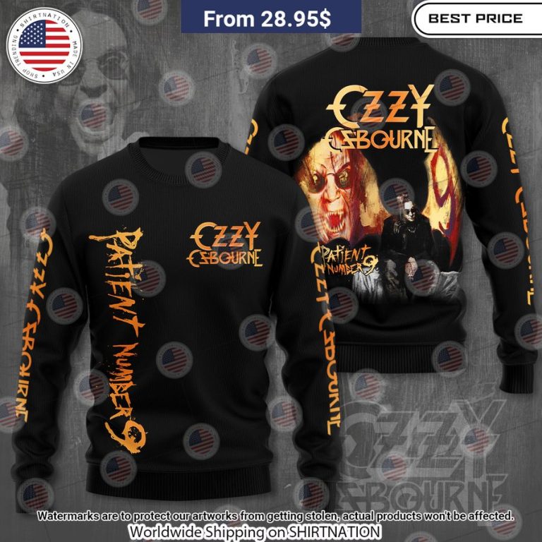 Ozzy Osbourne Patient Number 9 black Shirt Nice shot bro