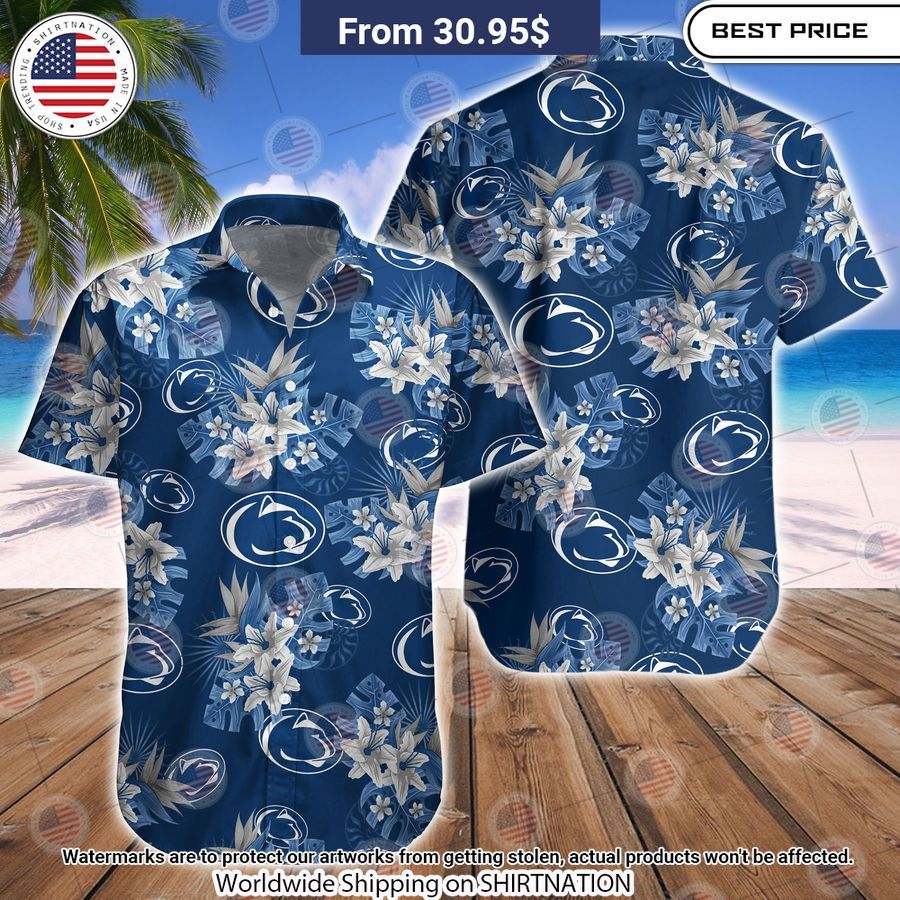Penn State Nittany Lions Tide Football Hawaiian Shirt Royal Pic of yours