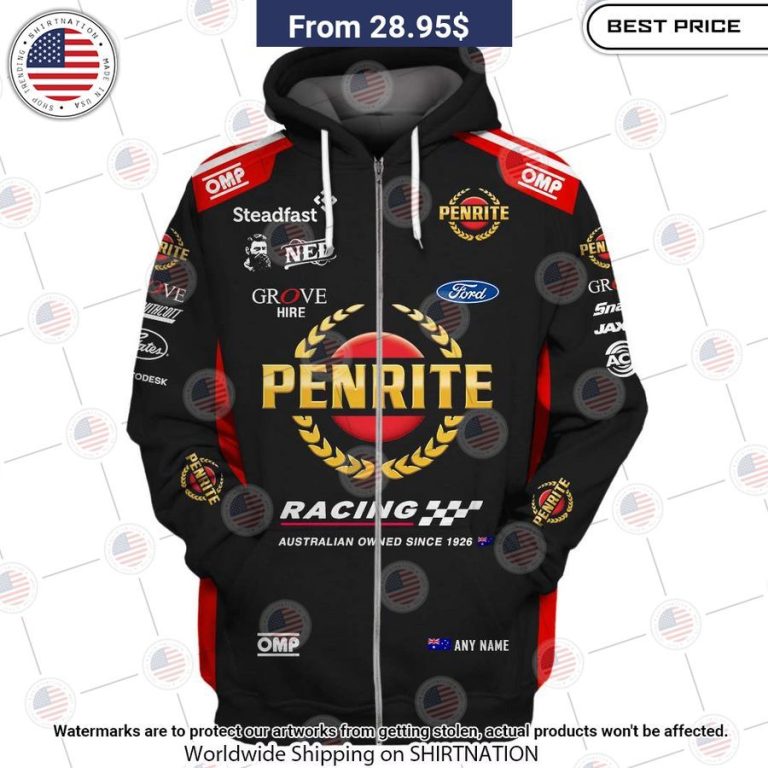 Penrite Racing Grove Hire Ford Steadfast OMP CUSTOM Hoodie Loving click