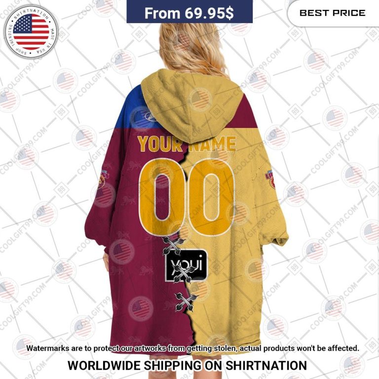 Personalized AFL Brisbane Lions Jersey Oodie Blanket Hoodie Good click