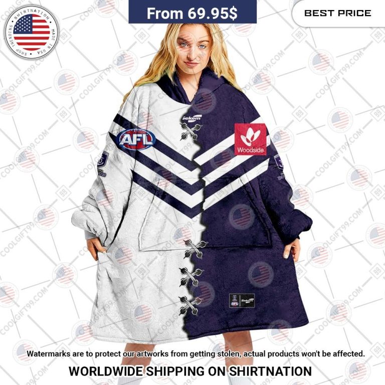 Personalized AFL Fremantle Dockers Jersey Oodie Blanket Hoodie Good look mam