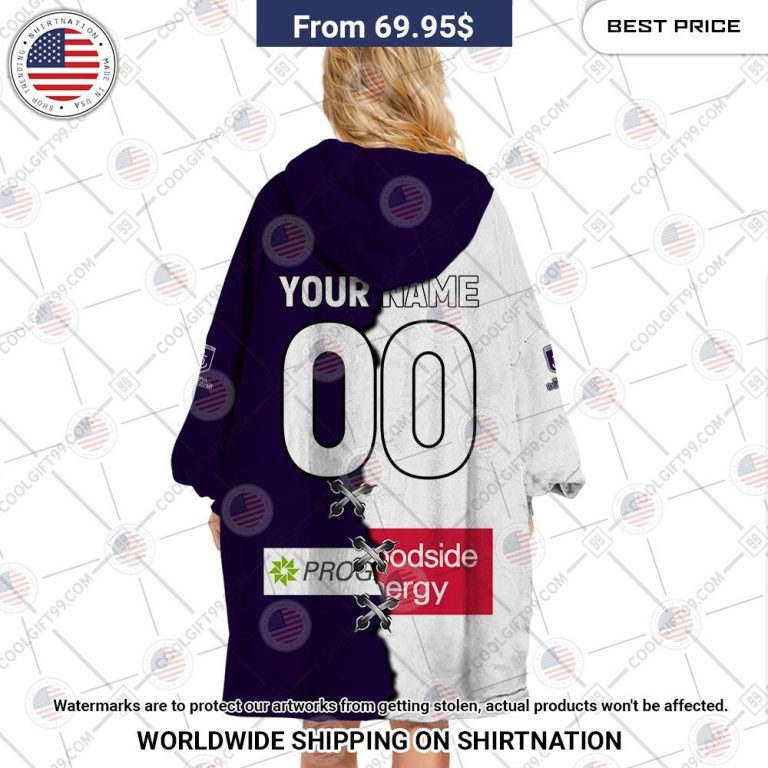 Personalized AFL Fremantle Dockers Jersey Oodie Blanket Hoodie Nice shot bro