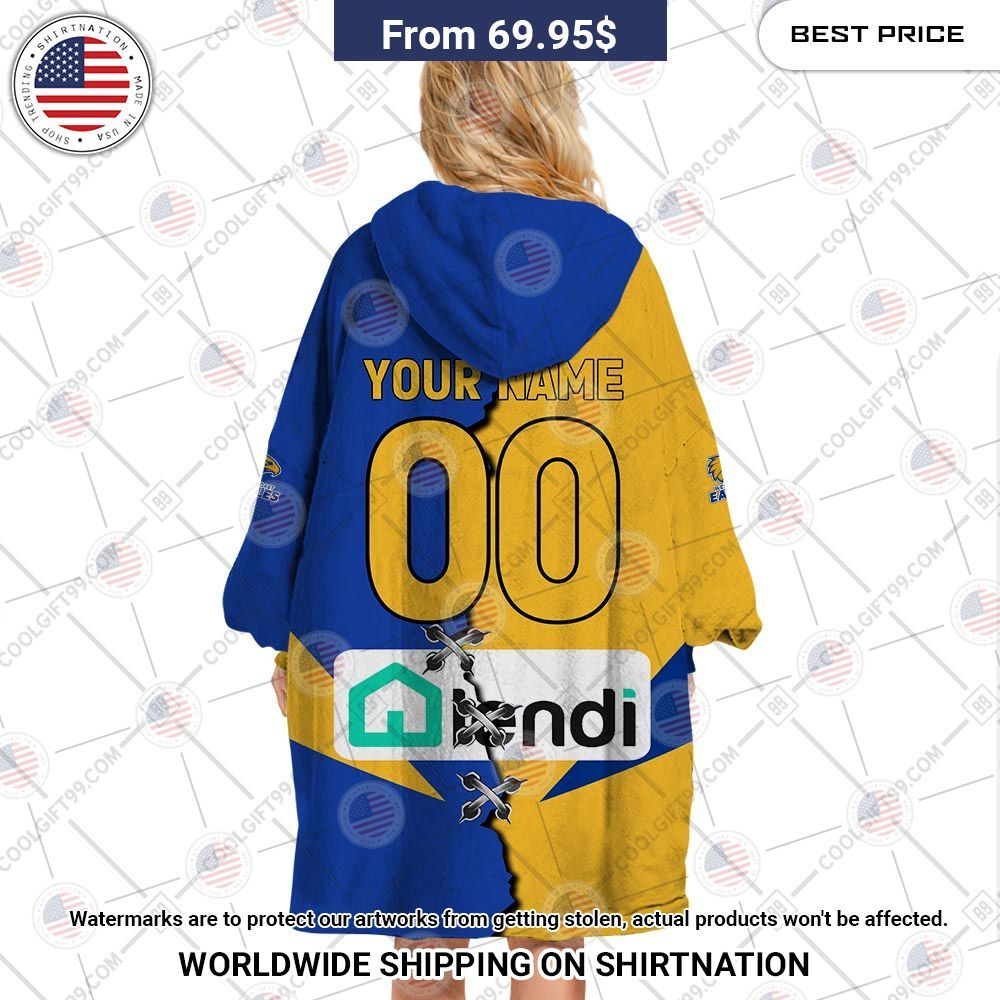 BEST Custom AFL West Coast Eagles Jersey Blanket Hoodie