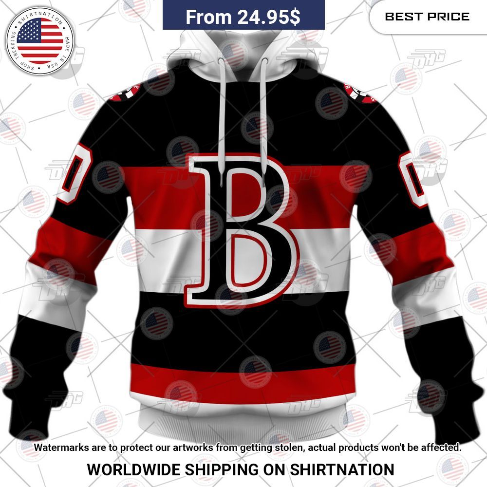 Personalized AHL Belleville Senators Premier Jersey Black Shirt Cool look bro