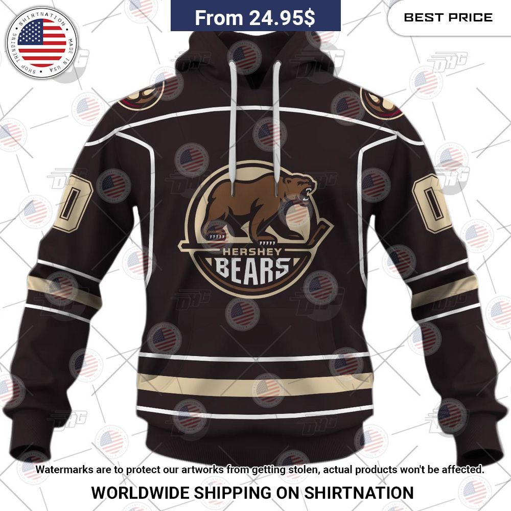Personalized AHL Hershey Bears Premier Jersey Brown Shirt Out of the world