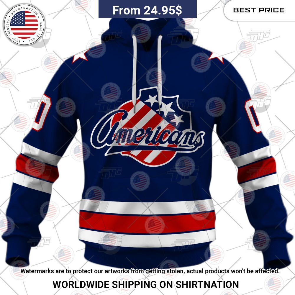 Personalized AHL Rochester Americans Premier Jersey Navy Shirt Stand easy bro