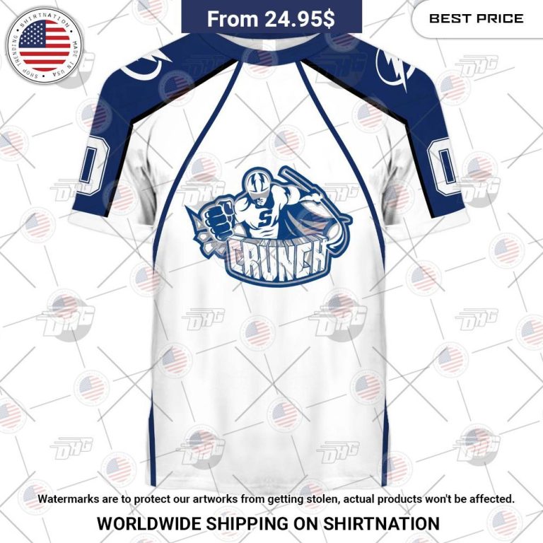 Personalized AHL Syracuse Crunch Premier Jersey White Shirt Heroine