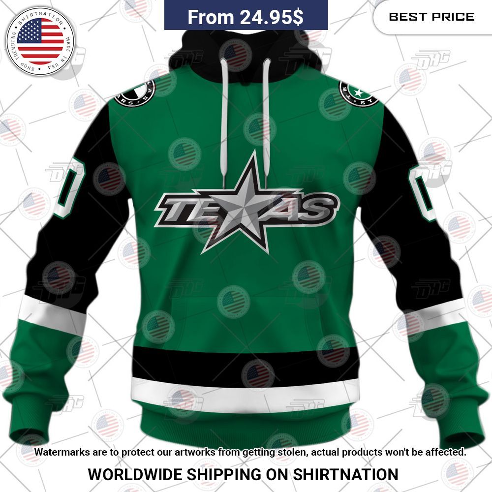 Personalized AHL Texas Stars Premier Jersey Green Shirt Impressive picture.