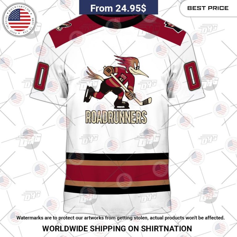 Personalized AHL Tucson Roadrunners Premier White Jersey Shirt Nice shot bro