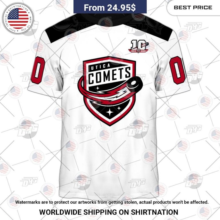 Personalized AHL Utica Comets 2022 23 Premier Jersey White Shirt Amazing Pic