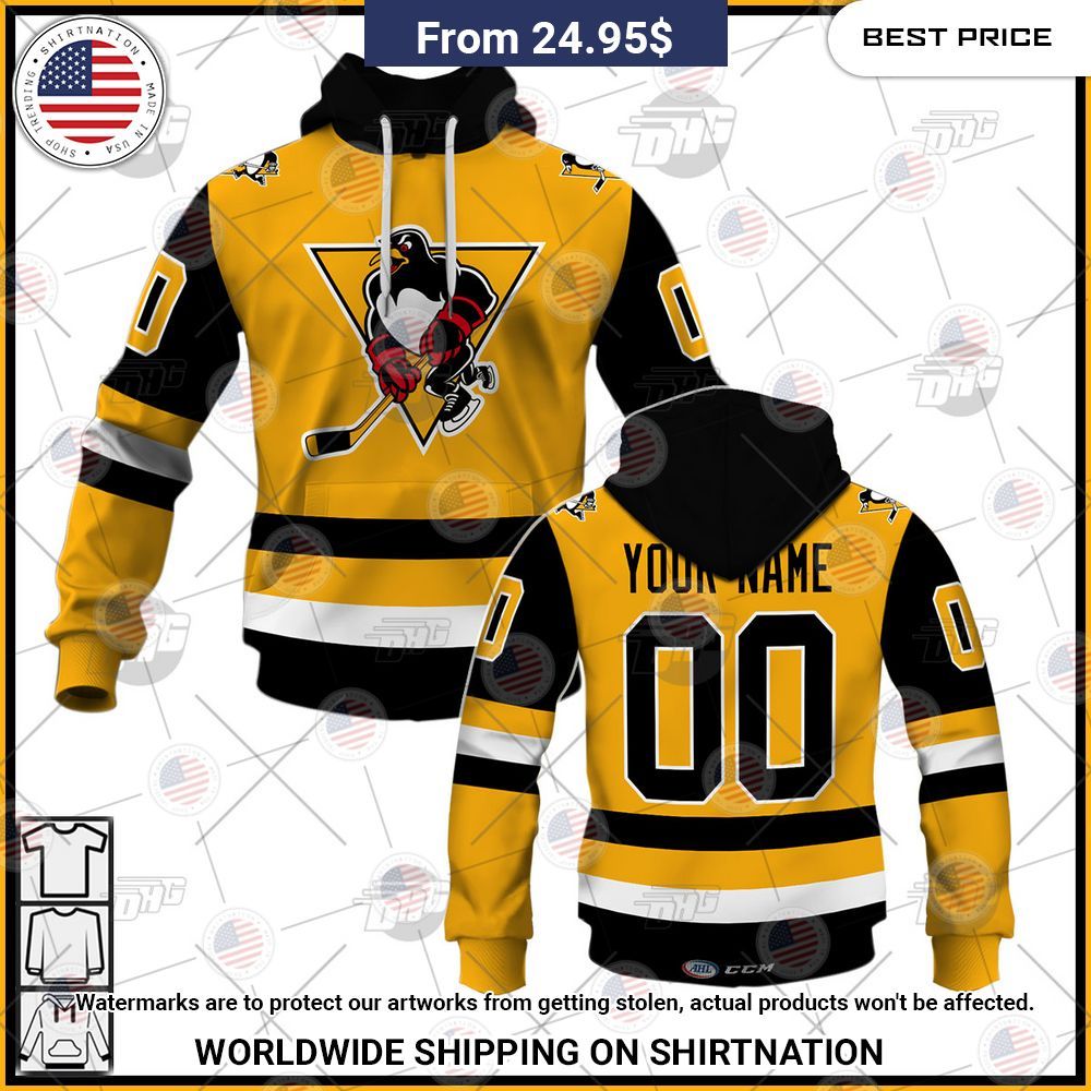 personalized ahl wilkes barre scranton penguins premier jersey yellow shirt 1 419.jpg