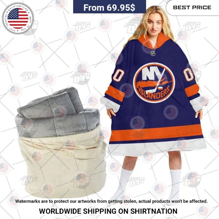 Personalized NHL New York Islanders Oodie Blanket Hoodie Speechless