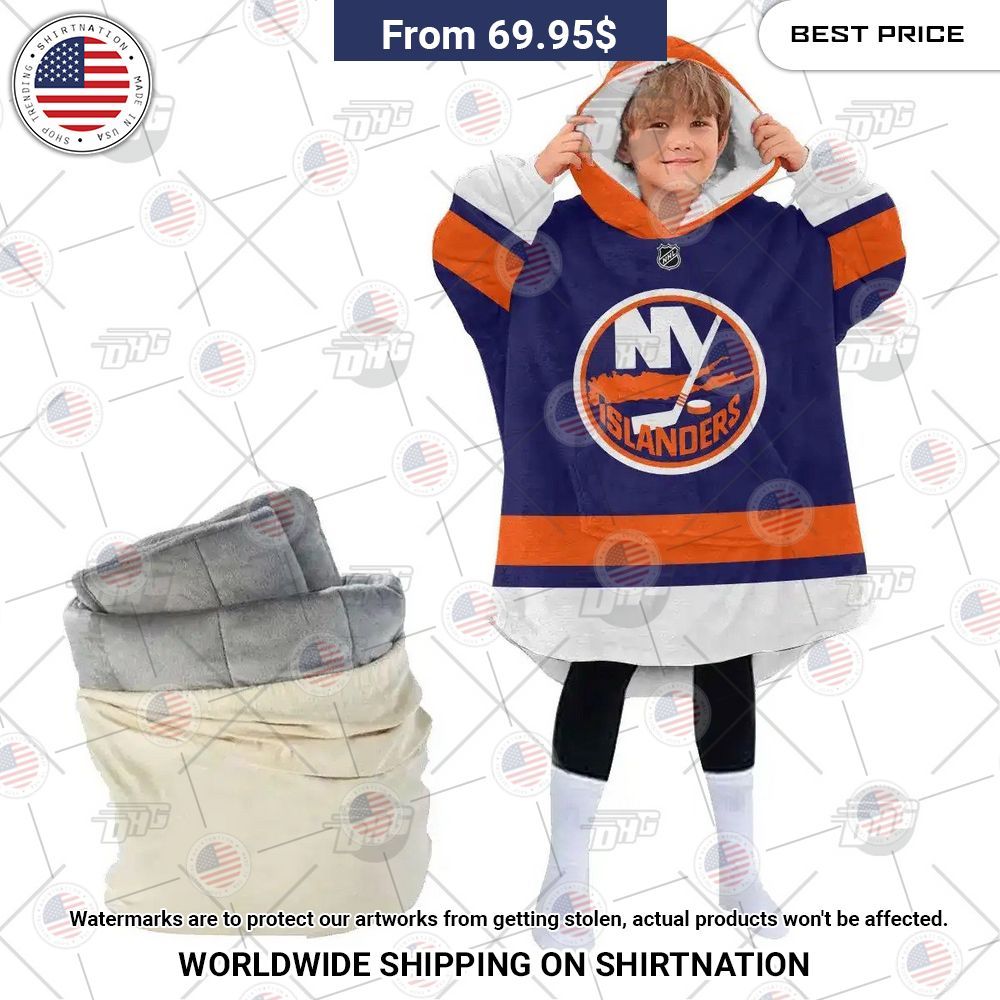 Personalized NHL New York Islanders Oodie Blanket Hoodie Nice shot bro