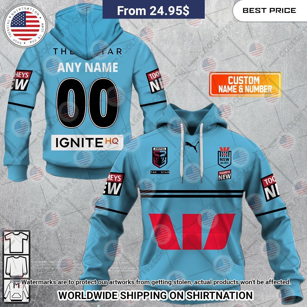 Personalized NSW Blues State Of Origin 2023 HOME Jersey Style Hoodie Sizzling