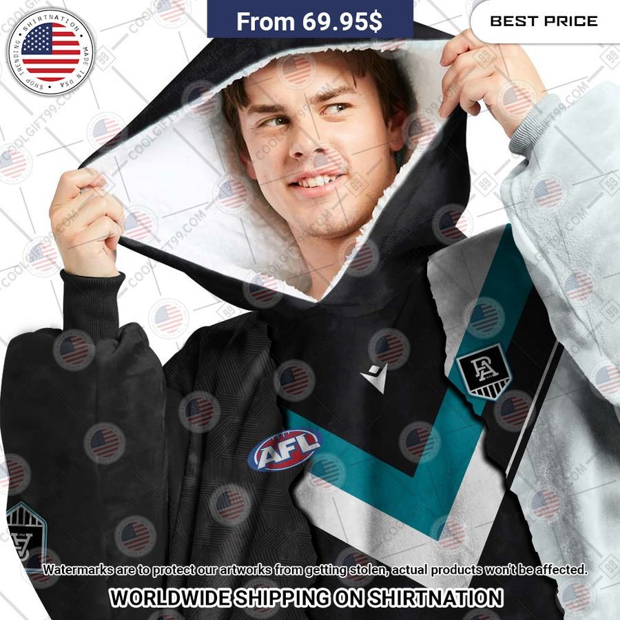 Port Adelaide Power Mix Hoodie Blanket How did you learn to click so well