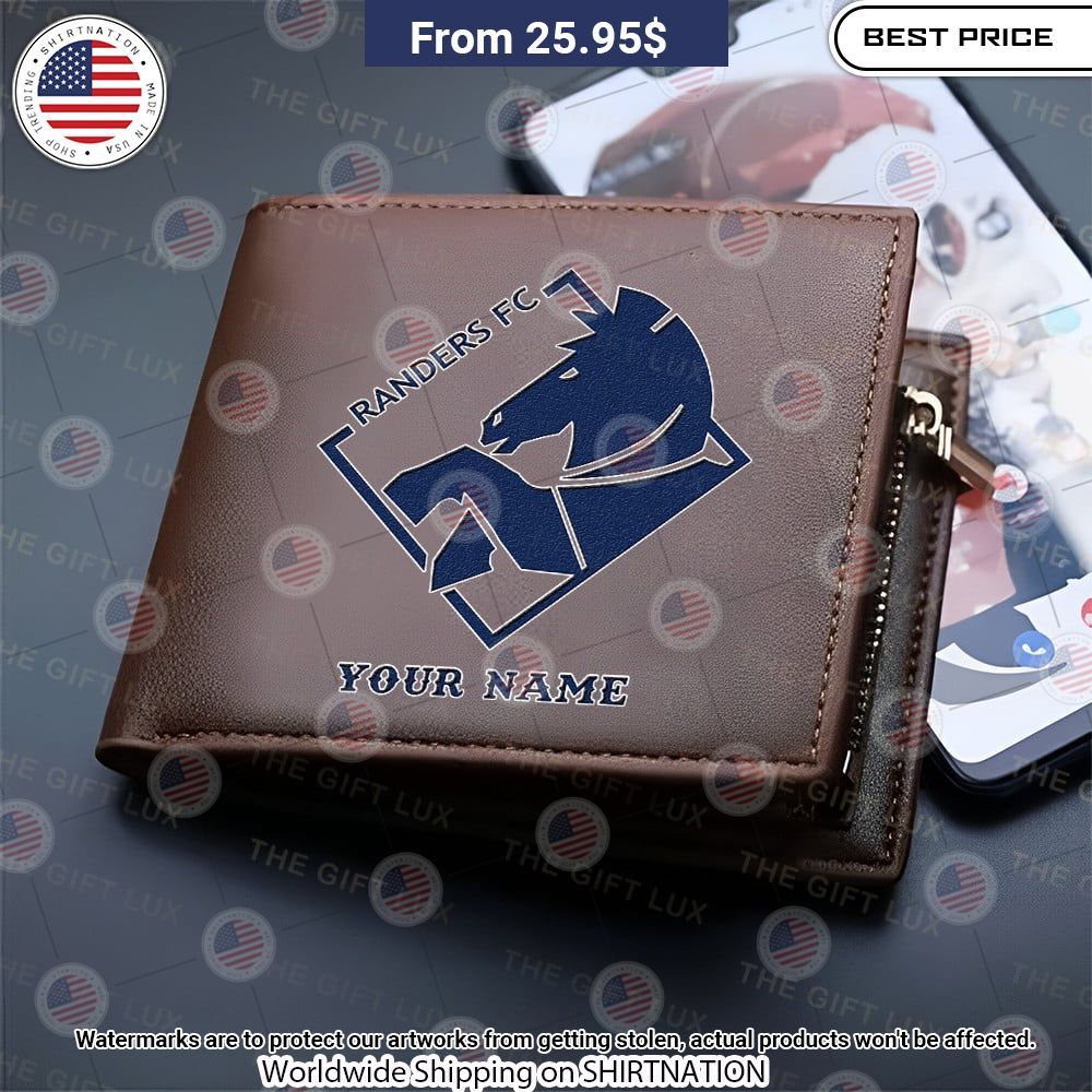 Randers FC Personalized Leather Wallet Out of the world