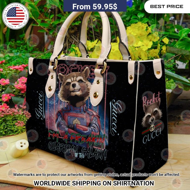 rocket racoon im a freakin guardian of the galaxy leather handbag 2 555.jpg