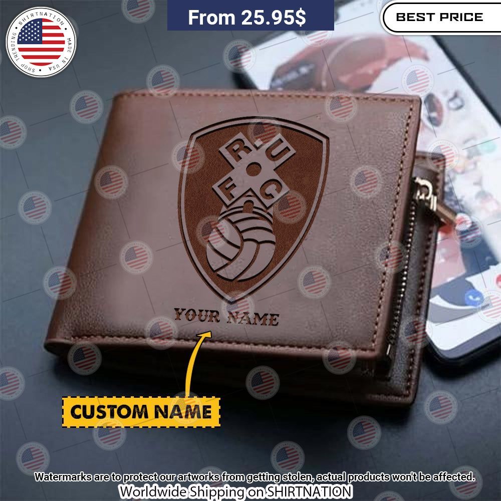 Rotherham United Personalized Leather Wallet Long time
